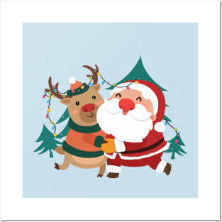 Santa Animal Posters and Art